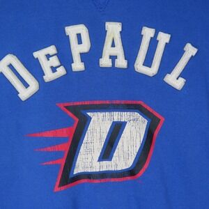 Vintage DePaul University Blue Demons Crewneck Sweatshirt Blue Mens Large